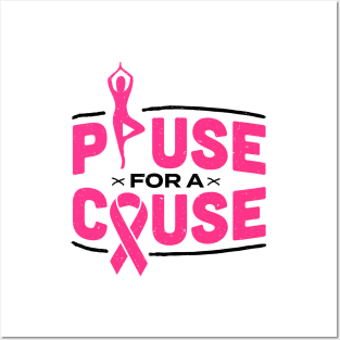 Pause for a Cause Zen Breast Cancer Awareness gift T Shirt Posters and Art